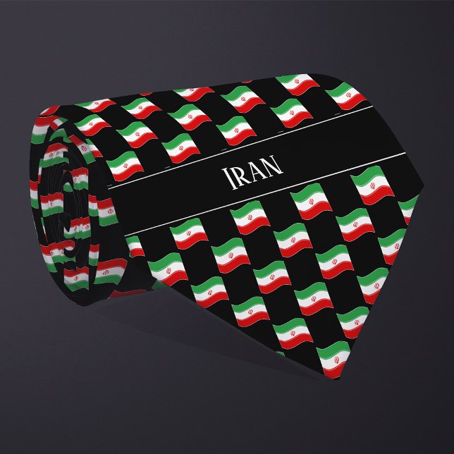 Corbata Patrón de bandera de Irán ondulado (Subido por el creador)