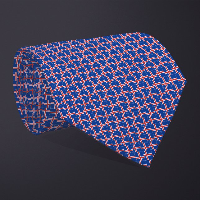 Corbata Patrón de bandera de Islandia (Subido por el creador)