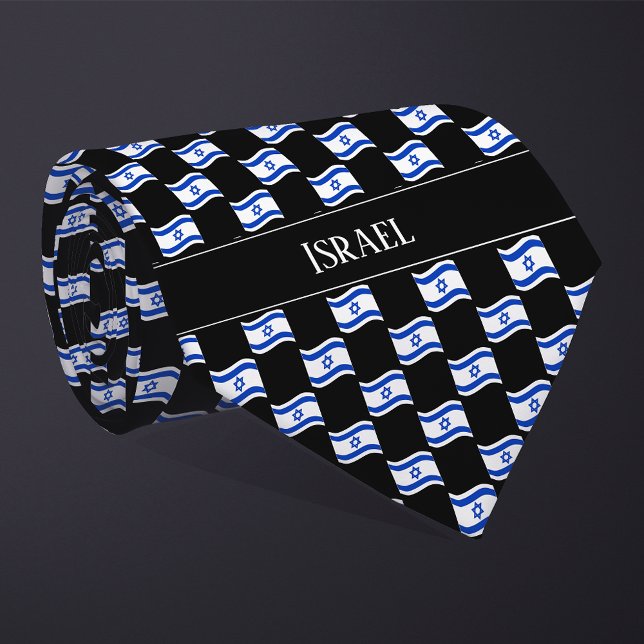 Corbata Patrón de bandera de Israel ondulado (Subido por el creador)
