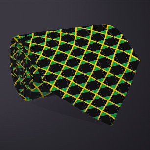 Corbata Patrón de bandera de Jamaica controlado