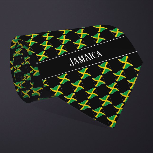 Corbata Patrón de bandera de Jamaica ondulada (Subido por el creador)