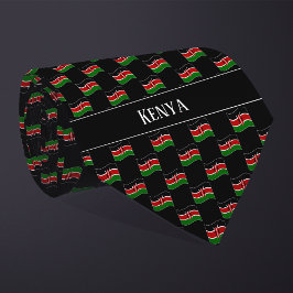 Corbata Patrón de bandera de Kenia ondulada