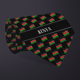 Corbata Patrón de bandera de Kenia ondulada