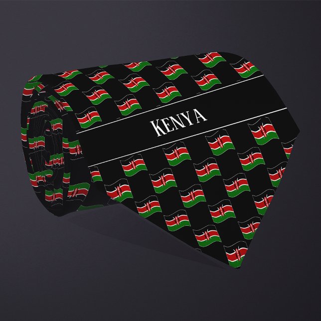 Corbata Patrón de bandera de Kenia ondulada (Subido por el creador)