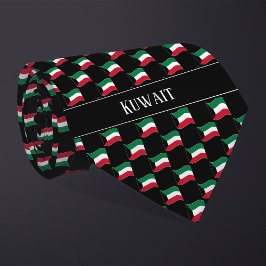Corbata Patrón de bandera de Kuwait ondulado