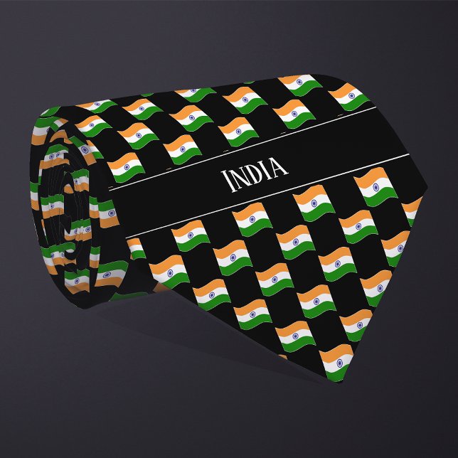 Corbata Patrón de bandera de la India ondulada (Subido por el creador)