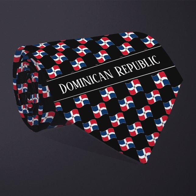 Corbata Patrón de bandera de la república dominicana ondul (Subido por el creador)