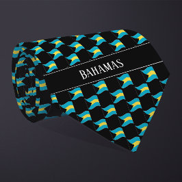Corbata Patrón de bandera de las Bahamas ondulado