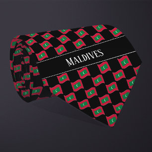 Corbata Patrón de bandera de las Maldivas onduladas