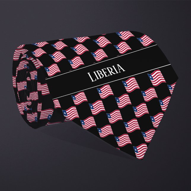 Corbata Patrón de bandera de Liberia ondulada (Subido por el creador)