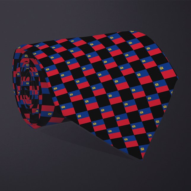 Corbata Patrón de bandera de Liechtenstein controlado (Subido por el creador)