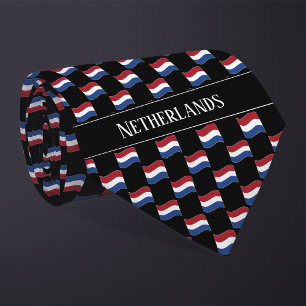 Corbata Patrón de bandera de los Países Bajos ondulados