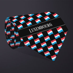 Corbata Patrón de bandera de Luxemburgo ondulado