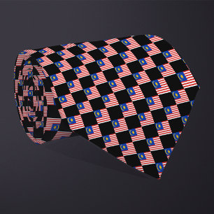 Corbata Patrón de bandera de Malasia controlado