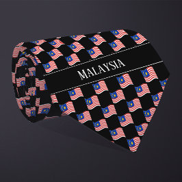 Corbata Patrón de bandera de Malasia ondulada