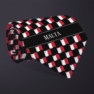 Corbata Patrón de bandera de Malta ondulada