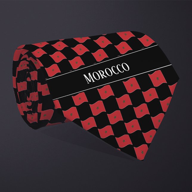 Corbata Patrón de bandera de Marruecos ondulado (Subido por el creador)