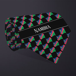 Corbata Patrón de bandera de Namibia ondulada