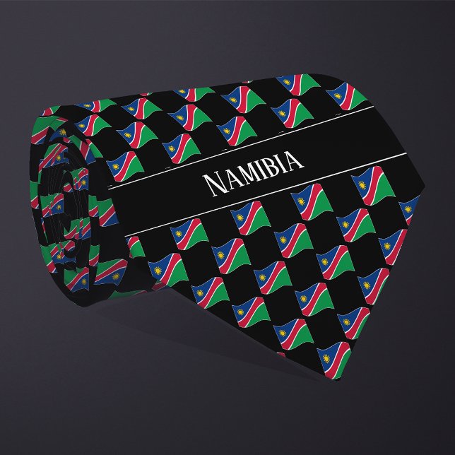 Corbata Patrón de bandera de Namibia ondulada (Subido por el creador)