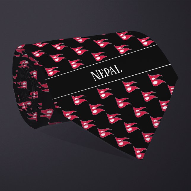 Corbata Patrón de bandera de Nepal ondulado (Subido por el creador)