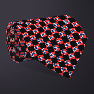 Corbata Patrón de bandera de Noruega controlado