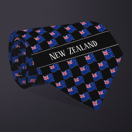 Corbata Patrón de bandera de Nueva Zelanda ondulado