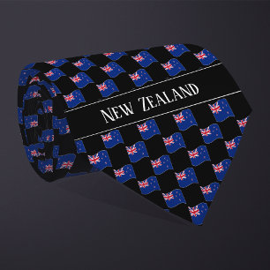 Corbata Patrón de bandera de Nueva Zelanda ondulado