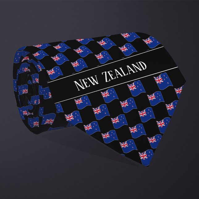 Corbata Patrón de bandera de Nueva Zelanda ondulado (Subido por el creador)
