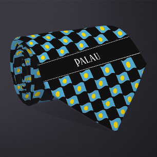 Corbata Patrón de bandera de palau ondulada