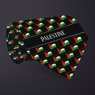 Corbata Patrón de bandera de Palestina ondulada