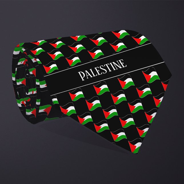 Corbata Patrón de bandera de Palestina ondulada (Subido por el creador)