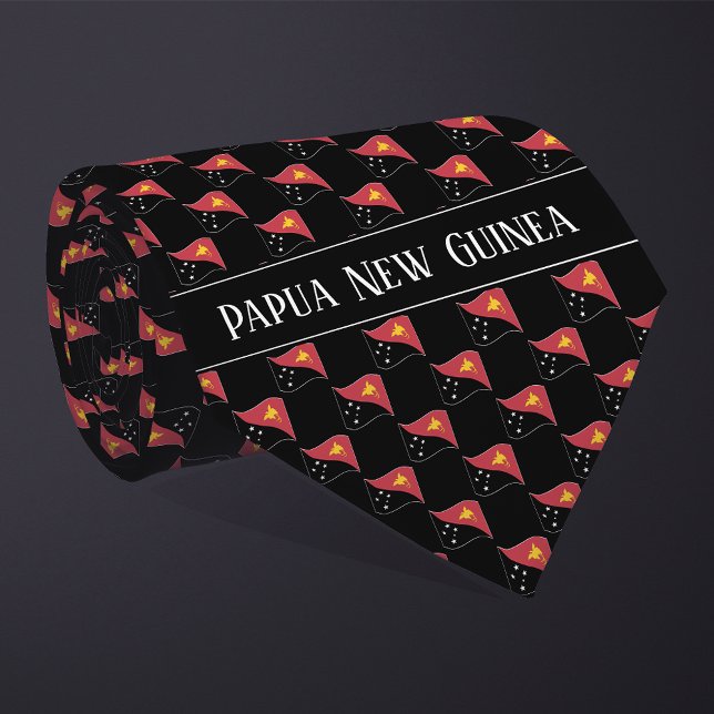Corbata Patrón de bandera de Papúa Nueva Guinea ondulado (Subido por el creador)