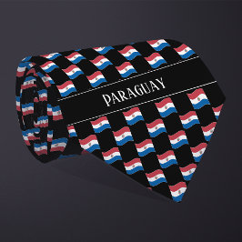 Corbata Patrón de bandera de Paraguay ondulado