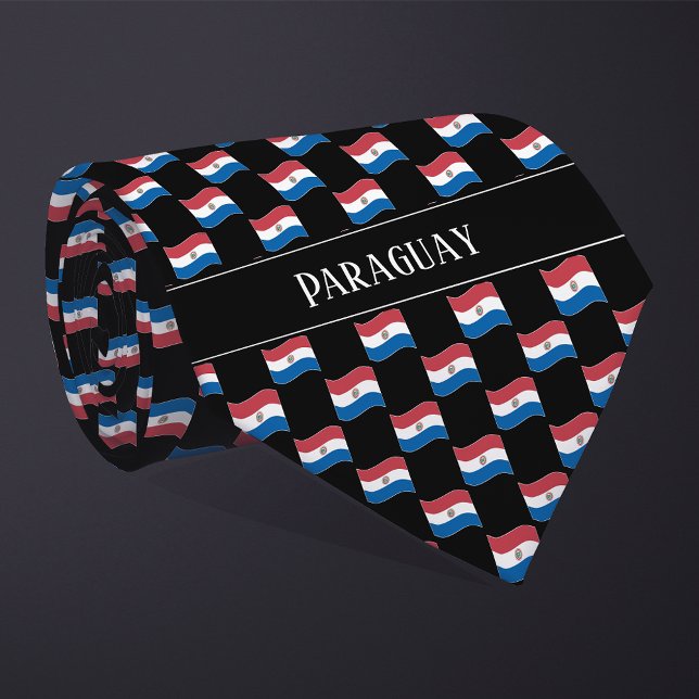 Corbata Patrón de bandera de Paraguay ondulado (Subido por el creador)