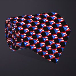 Corbata Patrón de bandera de Puerto Rico controlado