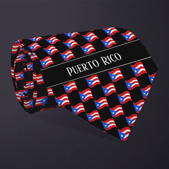 Corbata Patrón de bandera de Puerto Rico ondulado (Subido por el creador)