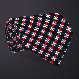 Corbata Patrón de bandera de República Dominicana controla