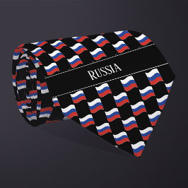 Corbata Patrón de bandera de Rusia ondulada