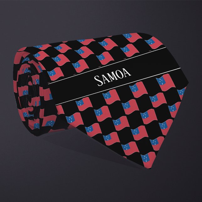 Corbata Patrón de bandera de Samoa ondulada (Subido por el creador)