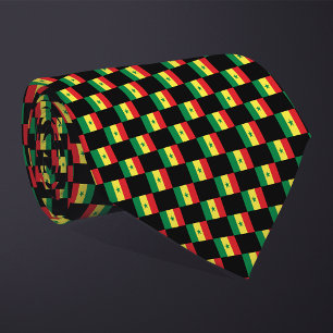 Corbata Patrón de bandera de Senegal controlado
