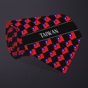 Corbata Patrón de bandera de Taiwán ondulado 