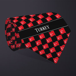 Corbata Patrón de bandera de Turquía ondulado
