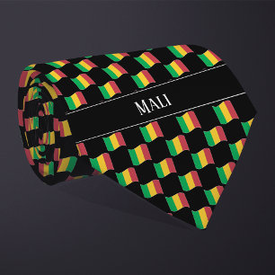Corbata Patrón de bandera de Wavy Mali