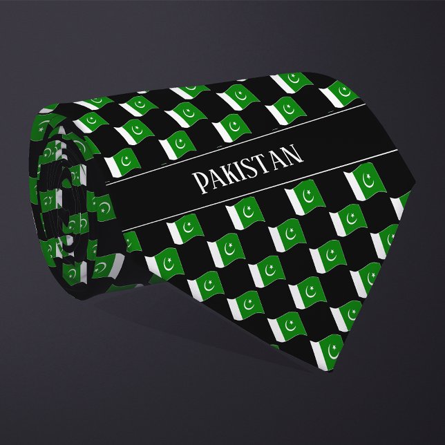 Corbata Patrón de bandera de Wavy Pakistan (Subido por el creador)