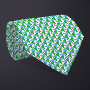 Corbata Patrón de bandera de Yibuti en mosaico