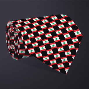 Corbata Patrón de bandera del Líbano controlado