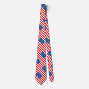 Corbata Patrón de bandera estadounidense