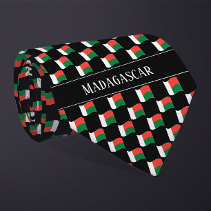 Corbata Patrón de bandera malgache ondulado