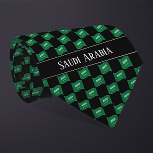 Corbata Patrón de bandera ondulada de Arabia Saudita 