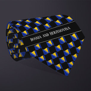 Corbata Patrón de bandera ondulada de Bosnia y Herzegovina